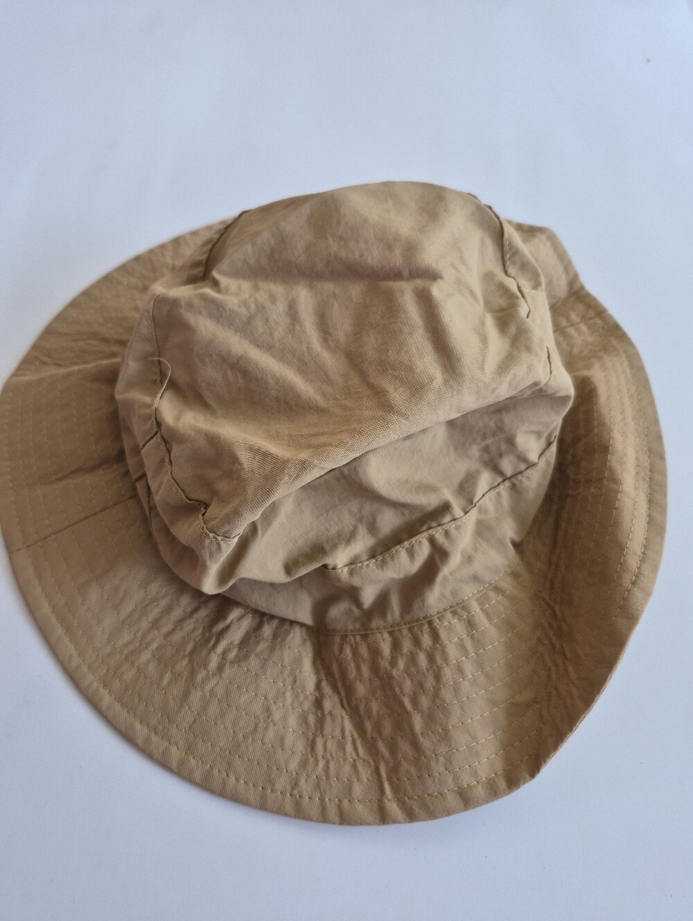 NOKIA foldable Pouch Light Brown Cotton Bucket Hat Beige NWT